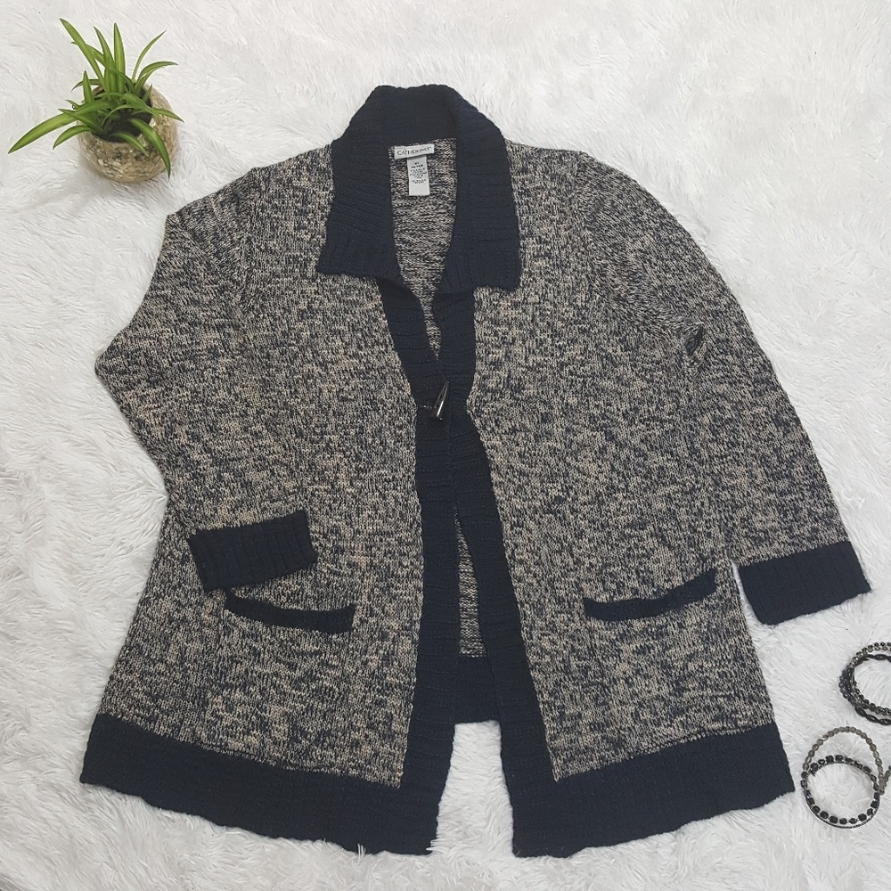 Catherine's Blue/Cream Cardigan Size 14/16W